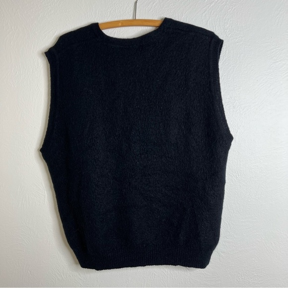 Vintage Bobby Jones Black Alpaca V-Neck Sleeveless Sweater Vest Size XL - Picture 7 of 7